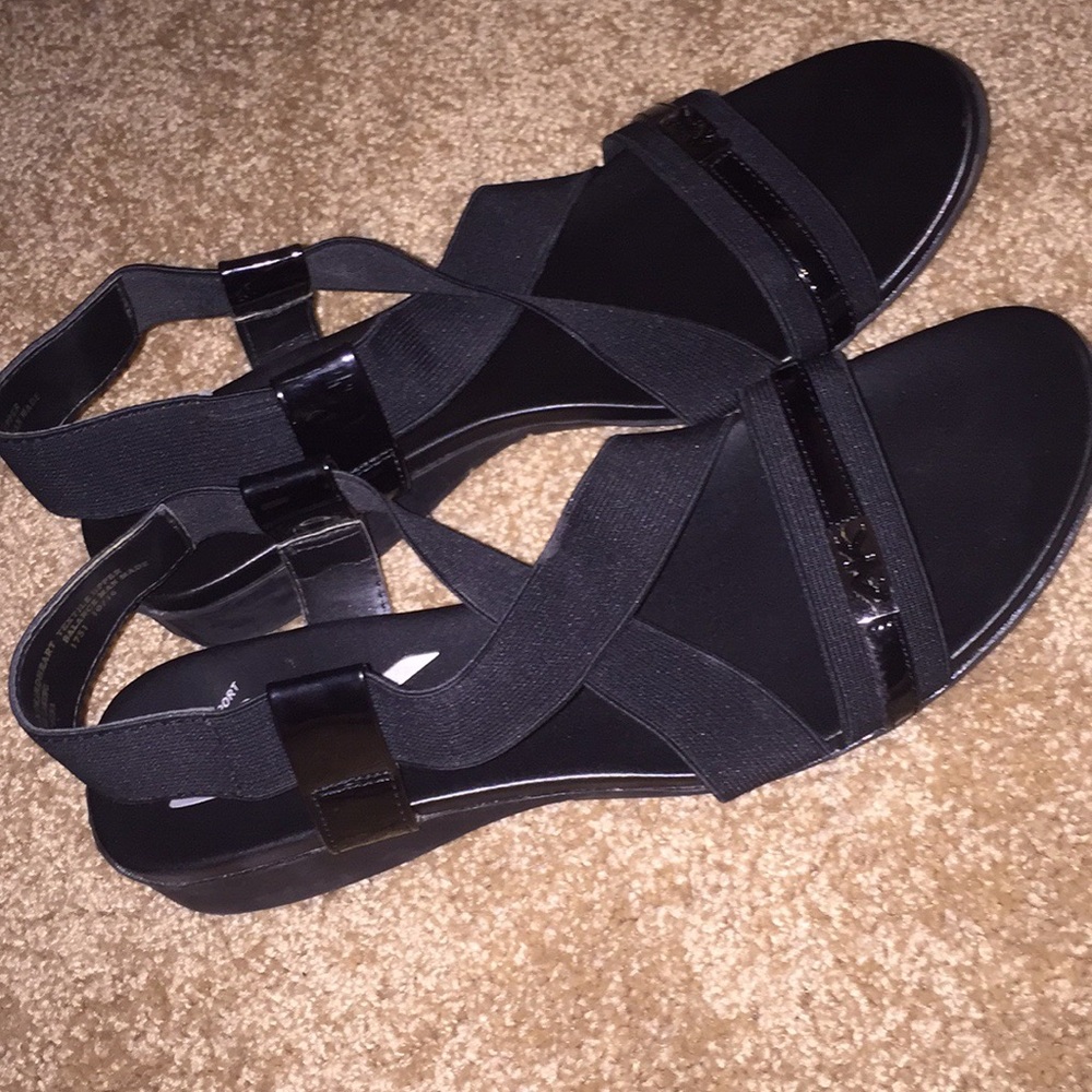 Anne Klein sport black sandals